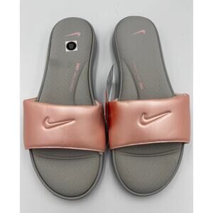 Nike Women’s Ultra Comfort 3 Slide sandals in Wolf Grey/Echo Pink Size 10 NWT